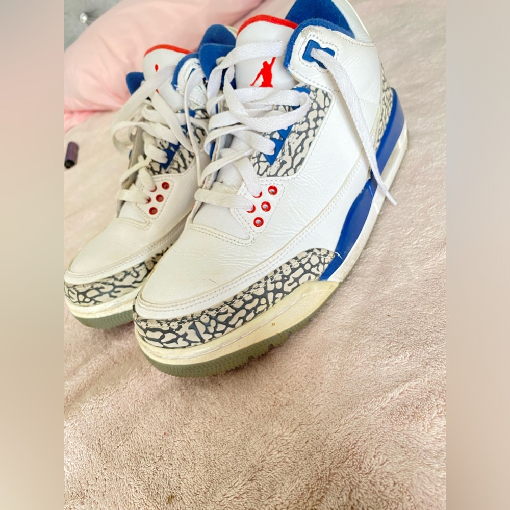 Blue red and white Air Jordan 3 Retro OG 'True Blue' 2016